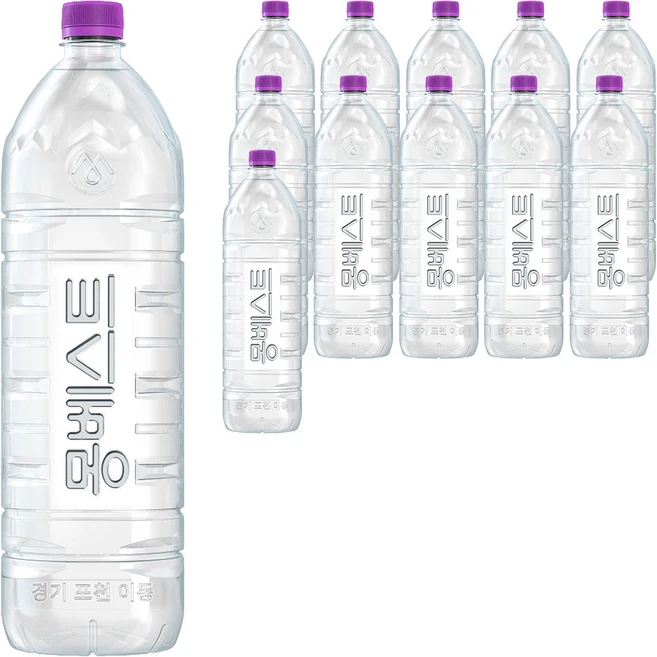몽베스트 위드어스 무라벨 생수, 2L, 12개 - 쿠팡
