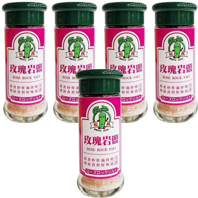 松井 玫瑰岩鹽, 60g, 5瓶