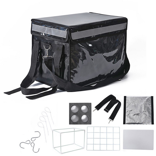 카템 오토바이 자전거 보온 보냉 배달박스, 블랙