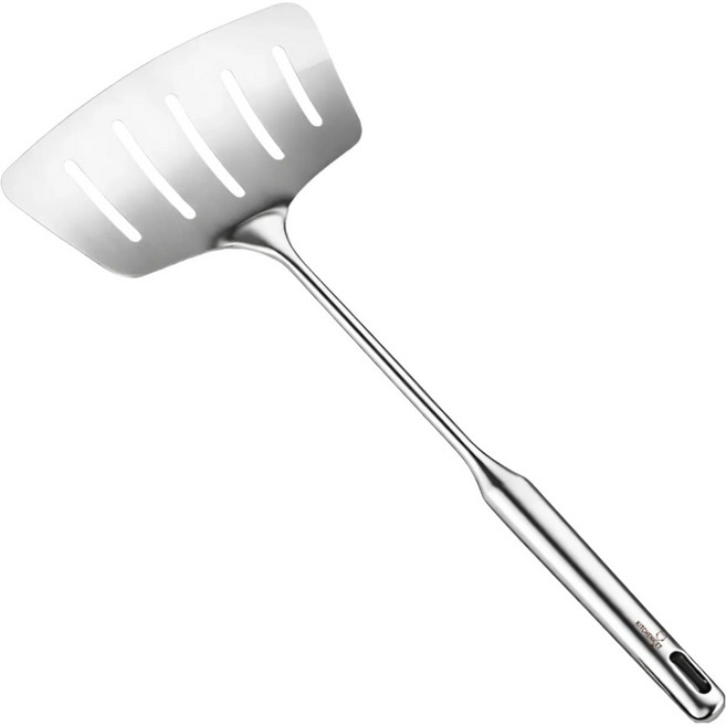 키친켓 스텐 와이드 뒤집개, 실버, 1개