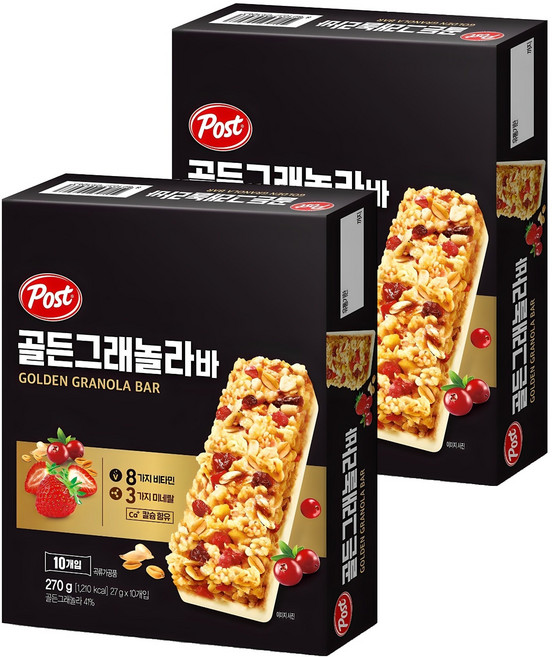 포스트 골든 그래놀라 바, 270g, 2개