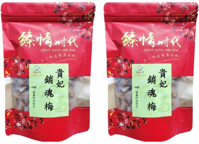 啡茶不可 臻情時代 貴妃銷魂梅 素食可食用 甘甜好滋味, 200g, 2包