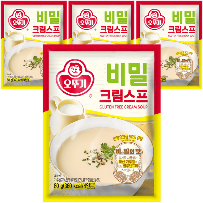 오뚜기 비밀스프 크림, 4개, 80g