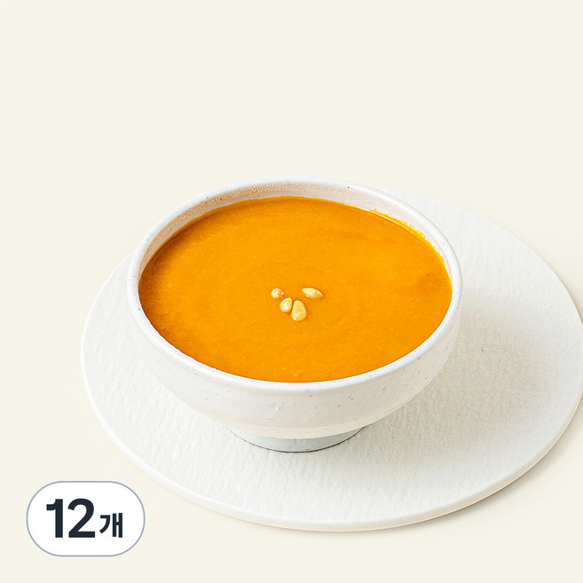 섬죽 유기농 인증 단호박죽 (냉장), 180g, 12개