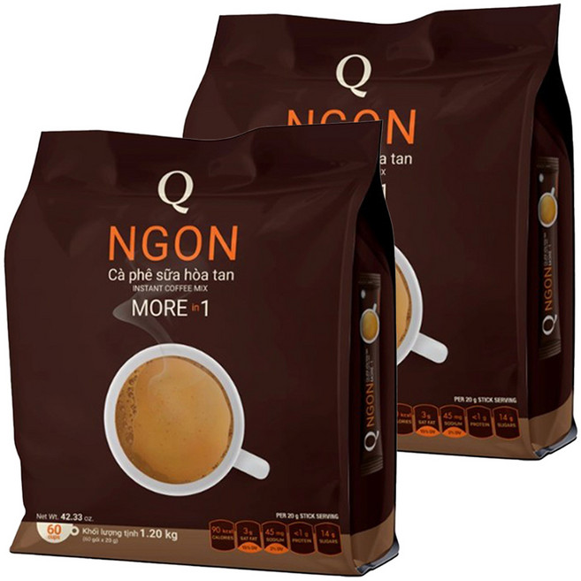 베트남 응온 인스턴트 커피믹스 모어 인 원, 2개, 60개입, 20g
