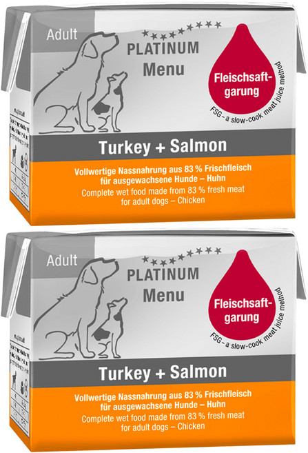 플래티넘 강아지 어덜트 메뉴 습식사료, 칠면조, 90g, 2개