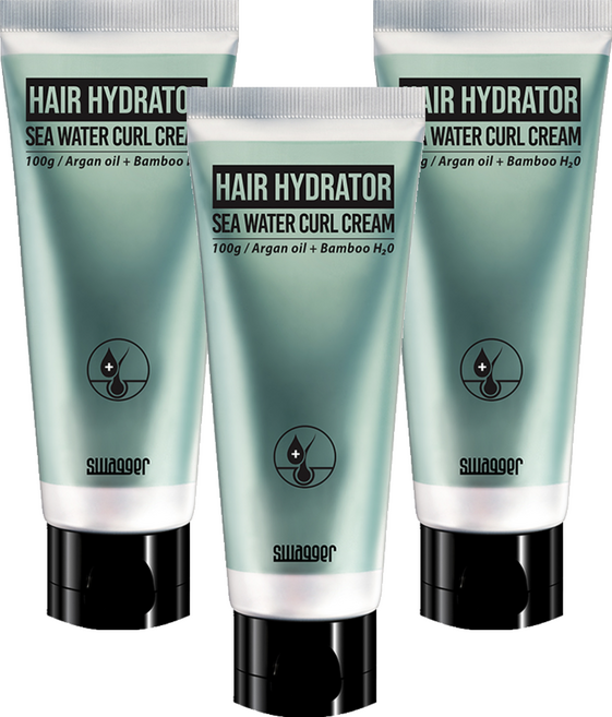 스웨거 헤어 하이드레이터 웨트 컬크림 튜브형, 100g, 3개