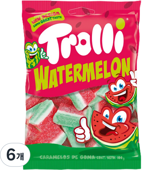 Trolli 西瓜口味軟糖, 6個, 100g