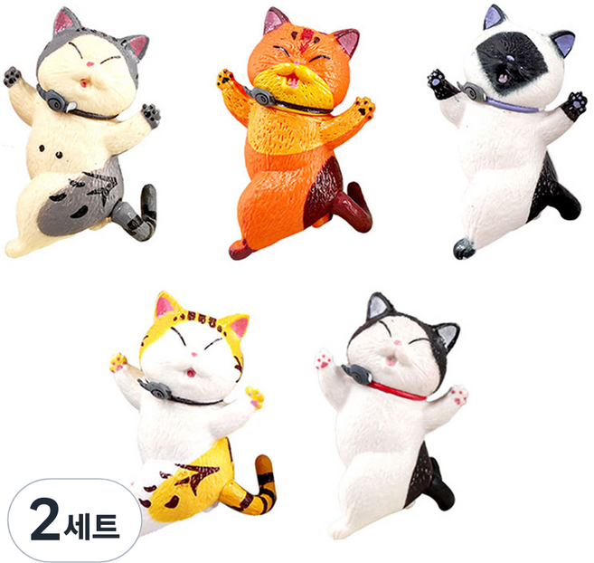 월드크린 춤추는 고양이 피규어 B타입 세트