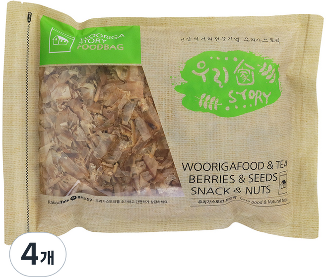 wooriga. 配料用柴魚片, 100g, 4個