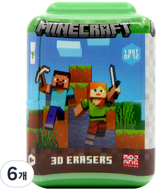 마인크래프트 3D 지우개, 랜덤발송, 6개
