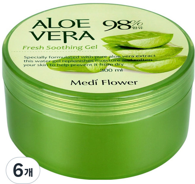 MediFlower 蘆薈清爽舒緩凝膠, 6個, 300ml