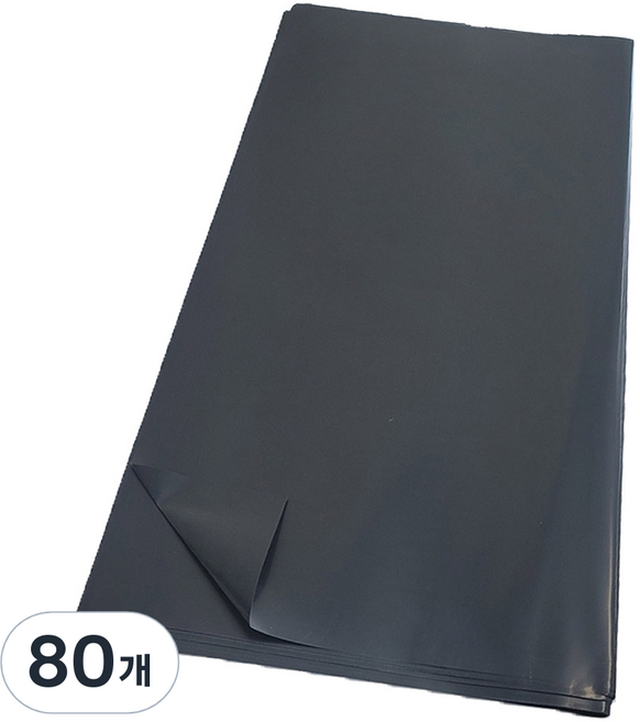 마다꾸미 양면 방 꽃 포장지, 10 블랙 블랙, 80개