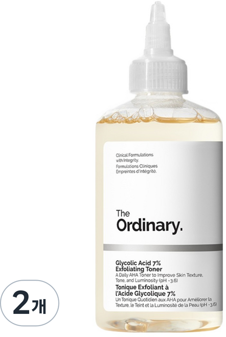 디오디너리 글리코릭 애시드 7% 엑스폴리에이팅 토너, 240ml, 2개