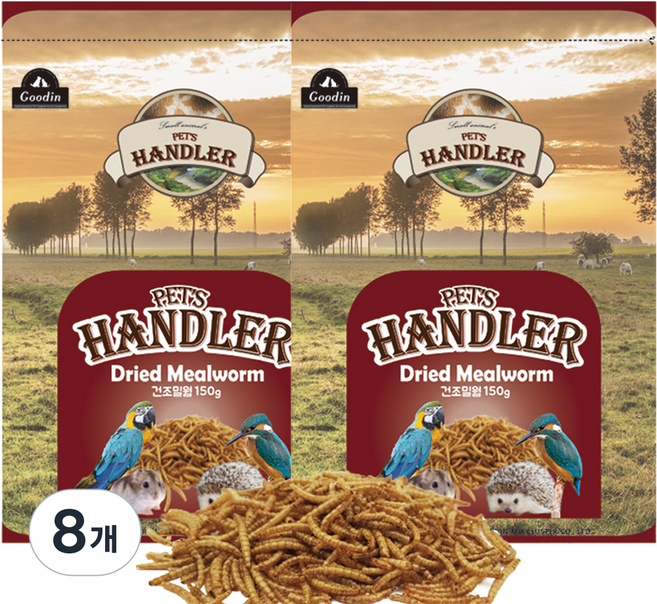 펫츠핸들러 건조밀웜, 150g, 8개