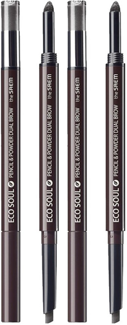 더샘 에코 소울 펜슬 앤 파우더 듀얼 브로우, 03진회색, 2개