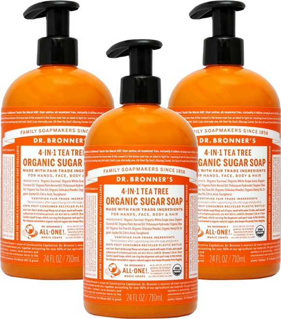 Dr.Bronner's 布朗博士 茶樹沐浴露, 3個, 710ml