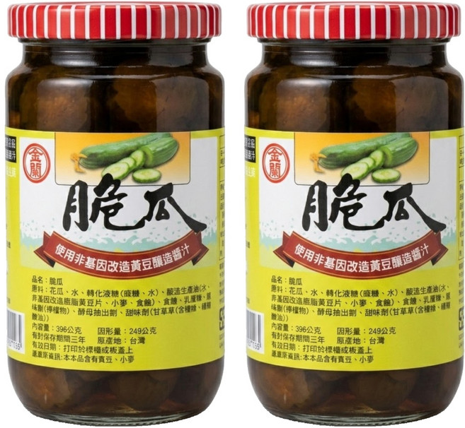 KIMLAN 金蘭 脆瓜, 396g, 2罐