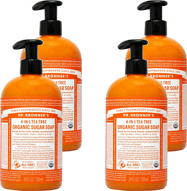 Dr.Bronner's 布朗博士 茶樹沐浴露, 4個, 710ml