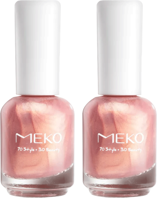 MEKO 雷根寶盒 指甲油, 01泡泡糖, 10ml, 2瓶