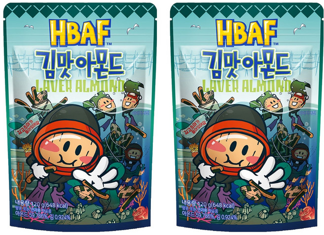 바프 김맛 아몬드, 120g, 2개