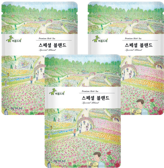 아름드레 프리미엄 삼각티백 스페셜 블랜드 허브차, 1.1g, 25개입, 3개