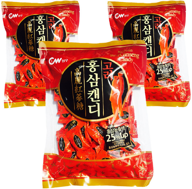 청우식품 고려홍삼캔디, 300g, 3개