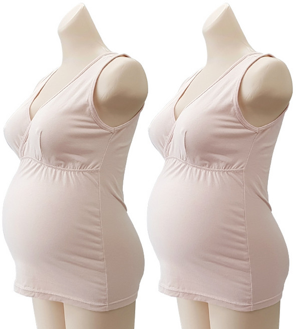 모띠마마 임부용 베이직 면스판 수유 런닝 2종 세트