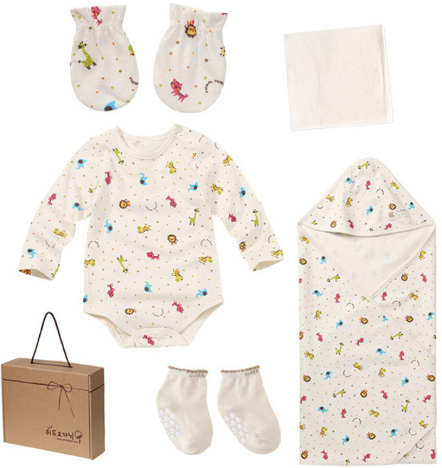 위드오가닉 신생아용 미니주주 출산선물 6종 세트