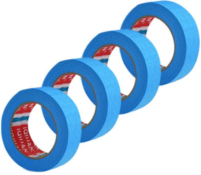 iQIHAN 다다 칼라 마스킹테이프 파랑 25 mm x 20 m, 4개