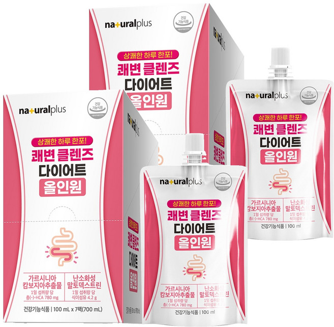 내츄럴플러스 쾌변 클렌즈 다이어트 올인원 7p, 700ml, 2개