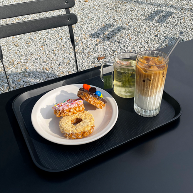 리빙메이트 국산 컬러 트레이, 매트 블랙, 1개