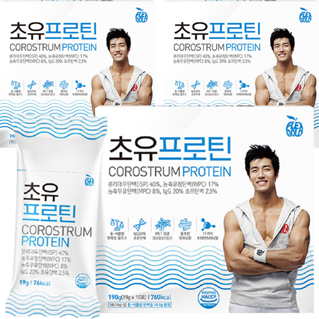 에치와이 스포맥스 초유 프로틴 10p, 190g, 3개