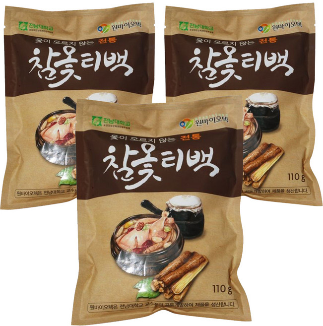 원바이오텍 참옻티백, 110g, 3개