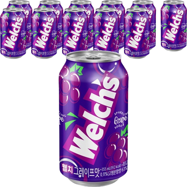 葡萄汽水 易開罐, 355ml, 12個