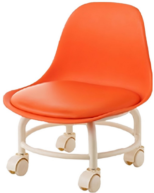 靠背萬向輪矮凳, 顏色隨機, 1個