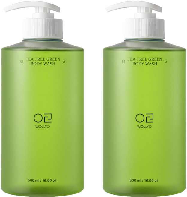 원료공방 티트리 그린 바디워시, 500ml, 2개