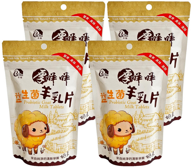 CACHA 卡恰 益生菌羊乳片, 80g, 4包