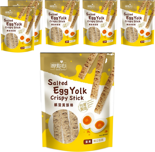 長松食品 鹹蛋黃酥棒, 120g, 6袋