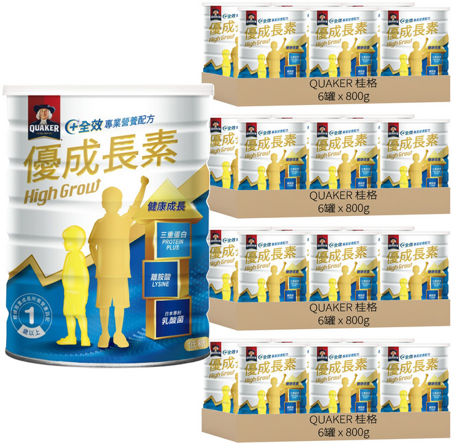 QUAKER 桂格 優成長素 1歲以上, 800g, 24罐