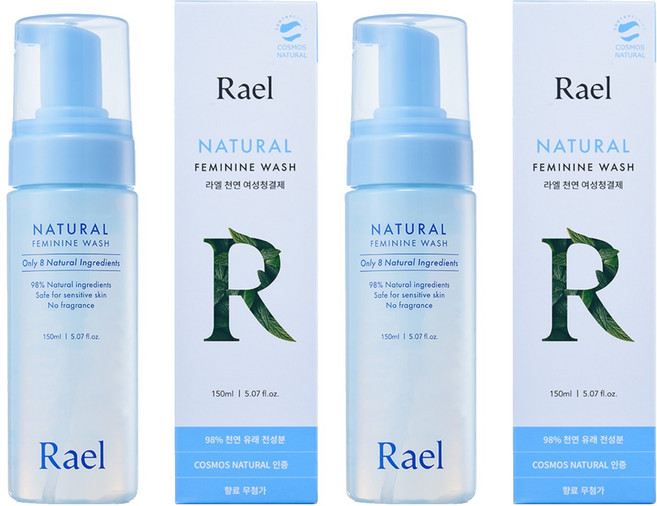 라엘 천연 여성청결제, 150ml, 2개