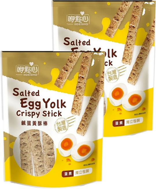 長松食品 鹹蛋黃酥棒, 120g, 2袋