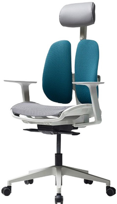 듀오백 메쉬 사무용 학생용 의자 D2500G-FMW 방문설치, 블루그린