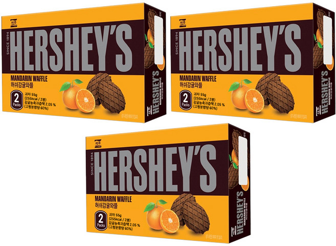 허쉬 감귤 와플, 55g, 3개