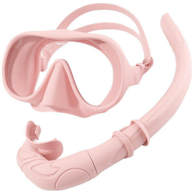 다이비프로 포켓다이브 휴대용 스노쿨링 마스크, 베이비 핑크
