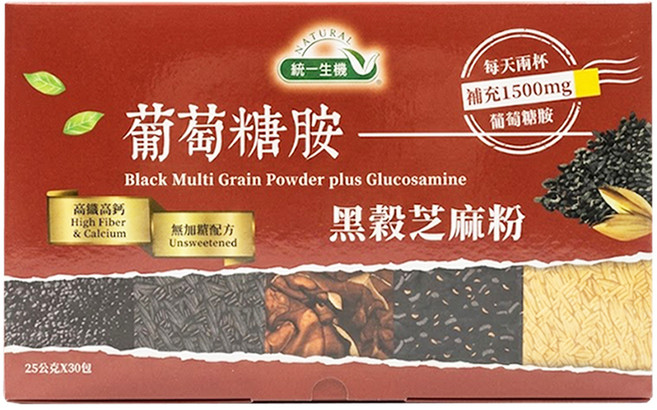 統一生機 葡萄糖胺黑穀芝麻粉, 750g, 1盒