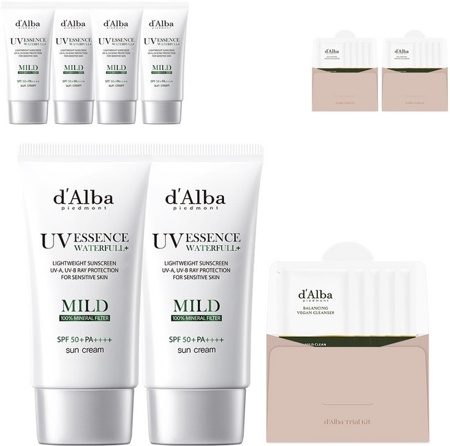 달바 비건 워터풀 마일드 선크림 SPF 50+ PA++++, 50ml, 6개