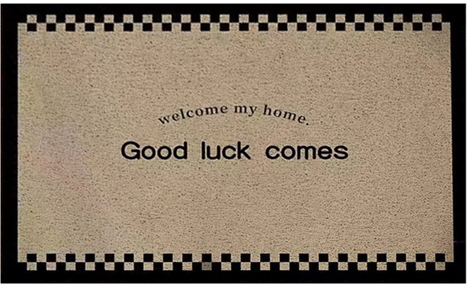【德利生活】法式絲圈入戶刮泥地墊 40x60cm good luck, good luck 淺棕色