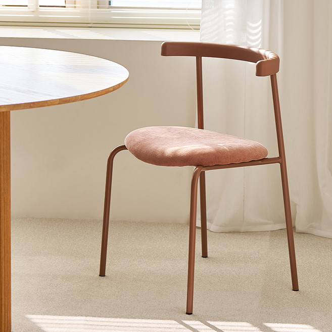 메종드꼼마 멜번체어 식탁의자, 브라운, 2개