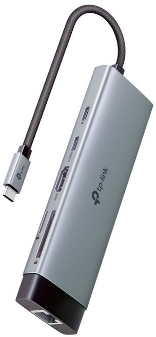 tp-link Type-C 9合1多功能轉接器/9埠HUB集線器 HDMI USB3.0 PD快充 100W組合 UH9120C, 銀色, 1個